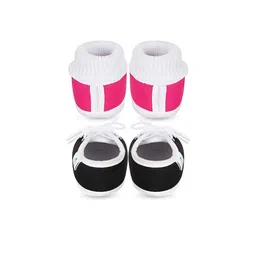 NESKA MODA Kids Set of 2 Pair Cotton Lace Booties image 3