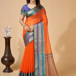 VS MALL Woven Design Zari Handloom Saree-picture-33