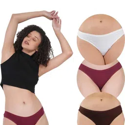 ORLIZEA Set Of 3 Cotton Blend Thongs-picture-42