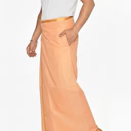 TUNI MANI Mens Cotton Zari Border Dhoti-picture-13