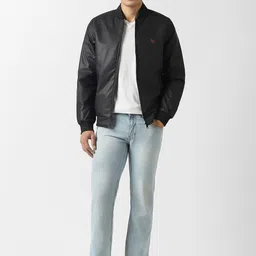 Van Heusen Sport Men Stand Collar Solid Bomber Jacket image 4