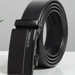 The Roadster Lifestyle Co. Men Textured Formal Belt with Slider Buckle-picture-39