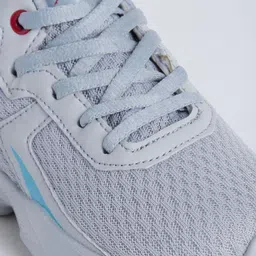 Hopscotch Boys Grey Textured Non-Marking Mesh Lace-ups Sneakers image 4