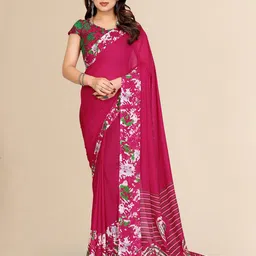 Moda Rapido Printed Saree with Blouse Piece image 1