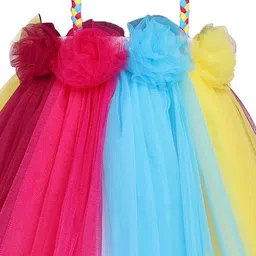 Pink Wings Net Fit & Flare Dress image 3