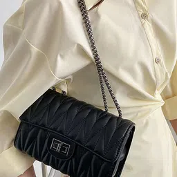 LULU & SKY PU Structured Shoulder Bag with Fringed-picture-23