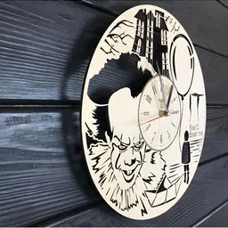 QEZNEF Beige Solid Traditional Wall Clock image 2