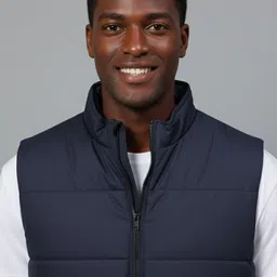 The Roadster Lifestyle Co High-Neck Sleeveless Gilet Jacket image 4