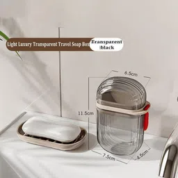 HASHONE Set Of 3 Travel Ready Toothbrush Holder & Soap Tray Combo image 2