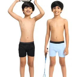 ejarul Boys Pack Of 2 Cotton Mid-Rise Trunks-picture-38