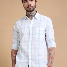 RIGS AND RAGS Men Classic Checked Casual Shirt-image-20