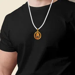 Utkarsh Gold-Plated Circular Pendants with Chains image 4