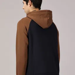 BLACK BUCK Men Colourblocked Hooded Sweatshirt image 4