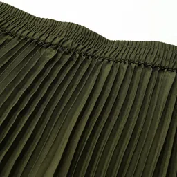 WISSTLER Mid-Rise Accordian Pleat Flared Knee Length Skirt image 4