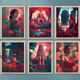 WALLLANE Brown Abstract Wall Paintings image 5