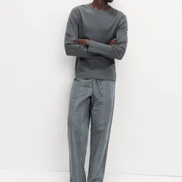 Marks & Spencer Men Checked Long Sleeves Pyjama Set-picture-38