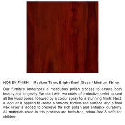 Ikiriya Brown Honey Finish Sheesham Wooden Rectangle Shaped Study Table image 2