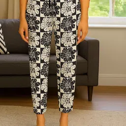 Kryptic Women Printed Relaxed-Fit Pure Cotton Lounge Pant-picture-23