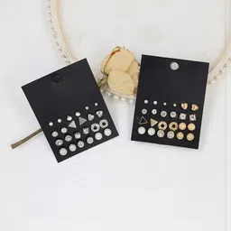 Vembley Set of 24 Contemporary Studs Earrings image 3