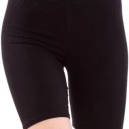 Solid Women Black Cycling Shorts, Casual Shorts, Gym Shorts, Regular Shorts, Basic Shorts-image-1