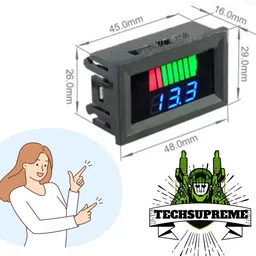 techsupreme 12V-48V Power Usage Monitor Voltage Meter Battery Charger DC Digital Power Meter Electronic Hobby Kit-picture-11