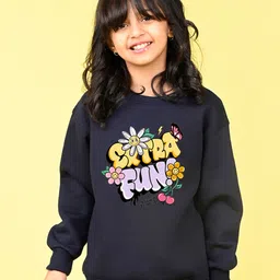NUSYL Girls Graphic Printed Oversized Sweatshirt-picture-14