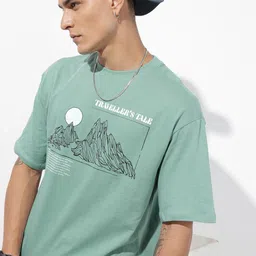 The Roadster Life Co. Relaxed Fit Graphic Printed Pure Cotton T-shirt-image-41