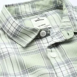 WROGN Oversized Fit Opaque Checked Casual Shirt image 2