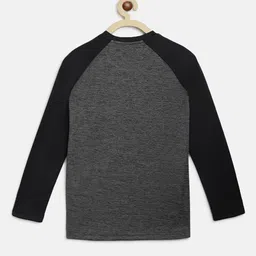 CHIMPRALA Boys Grey Solid Round Neck Sports T-shirt image 2