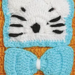 CHUTPUT Unisex Kids Brown Embroidered Beanie Cap & Socks image 4