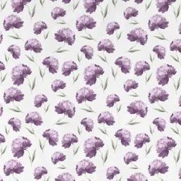 DDecor Dahlia Floral Purple Cotton 144 TC Single Bedsheet With 1 Pillow Cover image 5