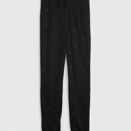GAP Girls Black Regular Fit Printed Joggers image 3