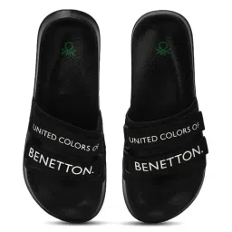 United Colors of Benetton Men's Black Slides-picture-42