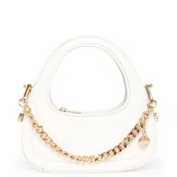 Aldo CLEOPATRA100 White Solid Medium Handbag image 5
