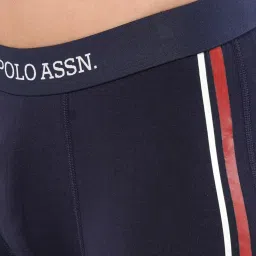 U.S. Polo Assn. Navy & Red Cotton Regular Fit Trunks - Pack Of 2 image 5