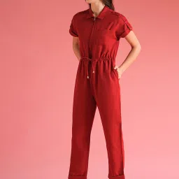Globus Maroon Midi Jumpsuit image 3