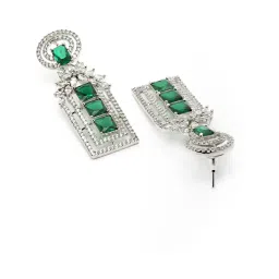 Karatcart Green Drop Earrings for Women image 5