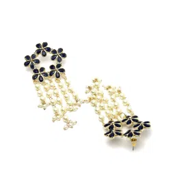 Karatcart Blue Dangler Earrings for Women image 5