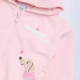 HOP Kids by Westside Pink Animal Design Cotton-Blend Hoodie image 3
