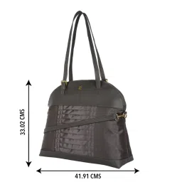 Baggit Black Solid Large Bowler Handbag image 5
