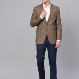 ManQ Brown Slim Fit Notch Lapel Blazer image 5