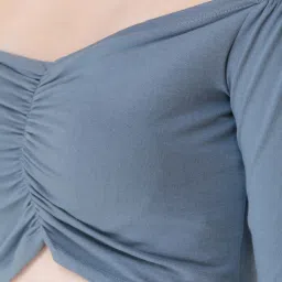 Scorpius Grey Regular Fit Crop Top image 5