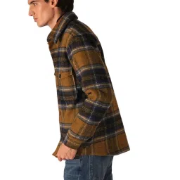 Selected Homme Yellow Regular Fit Checks Shacket image 3