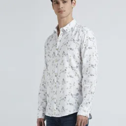 Pepe Jeans White Cotton Regular Fit Floral Print Shirt image 3
