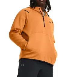 Under Armour Orange Loose Fit Hooded Sweatshirt-image-5