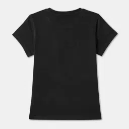 R&B Kids Black Graphic Regular Fit T-Shirt image 2