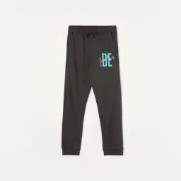 Fame Forever by Lifestyle Kids Charcoal Grey Cotton Printed Trackpants-picture-20