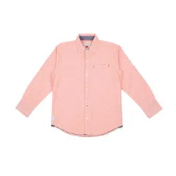 Gini & Jony Kids Peach Cotton Printed Full Sleeves Shirt-picture-24