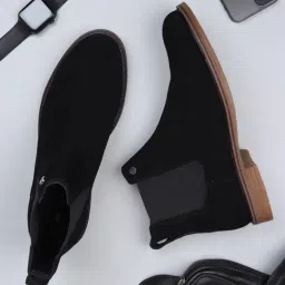 EZOK Men's Black Chelsea Boots-image-64