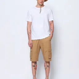 Bewakoof Brown Regular Fit Cargo Shorts image 5